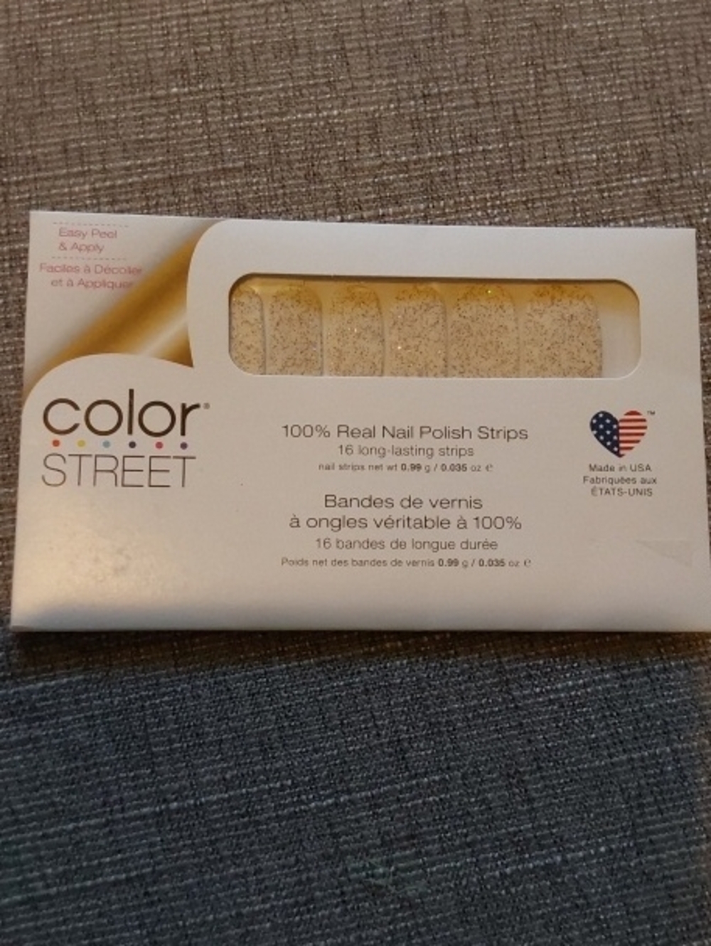Color Street Lavender Glitter Nail Polish Strips